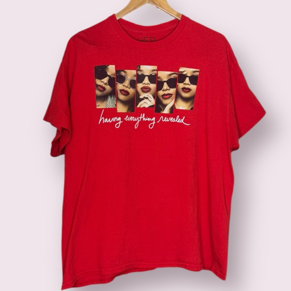 H.E.R. Artist Having Everything Revealed Red TShirt